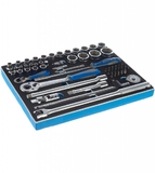 Набор торцевых головок 1/4"&1/2" с принадлежностями, ложемент, 60 предметов KING TONY 9-7560MRV01