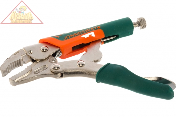 P32M05C Зажим ручной с фиксацией и прорезиненными рукоятками, трубный захват, 125 мм, 0-28 мм.Jonnesway