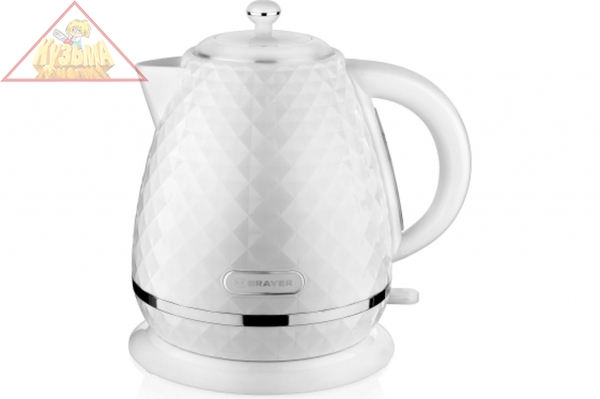 Электрический чайник BRAYER Strix BR1008WH, 2200 Вт, 1.7 л