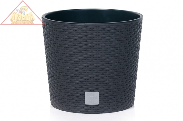 Кашпо для цветов Prosperplast RATO ROUND антрацит 2 предмета 15 и 15.3л DRTUS300L-S433
