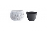 Кашпо для цветов Prosperplast SANDY BOWL белый 2 предмета DSK240-S449 