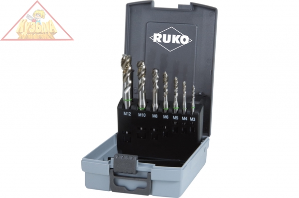 Набор машинных метчиков RUKO HSS-Co5 35 град.M3-M12 245062RO