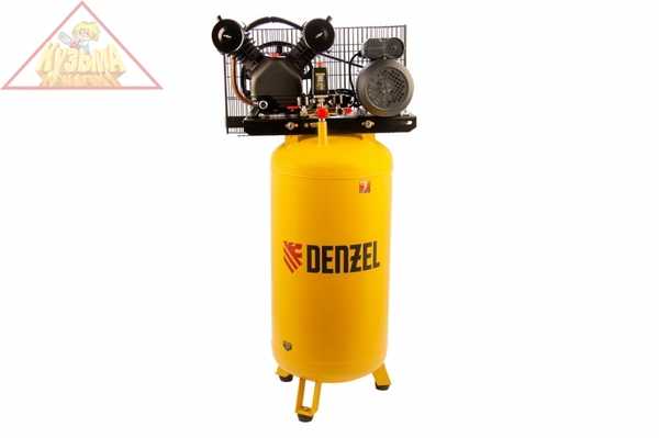 Воздушный компрессор с ременным приводом DENZEL BCV2200/100V, 2,3 кВт, 100 литров, 440 л/мин 58112