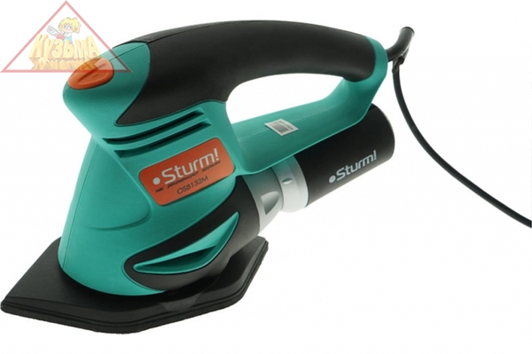 Вибрационная шлифмашина Sturm!, 320 Вт, 10000об/мин,3 ПЛАТФОРМЫ в коплекте, арт. OS8132M