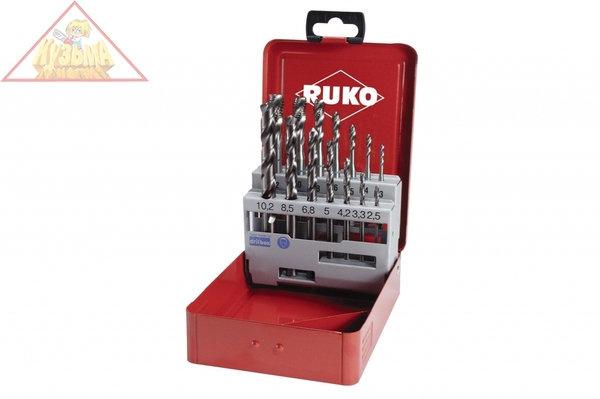 Набор машинно-ручных метчиков Ruko HSS M3-M12 +сверла из 14 шт. 245049