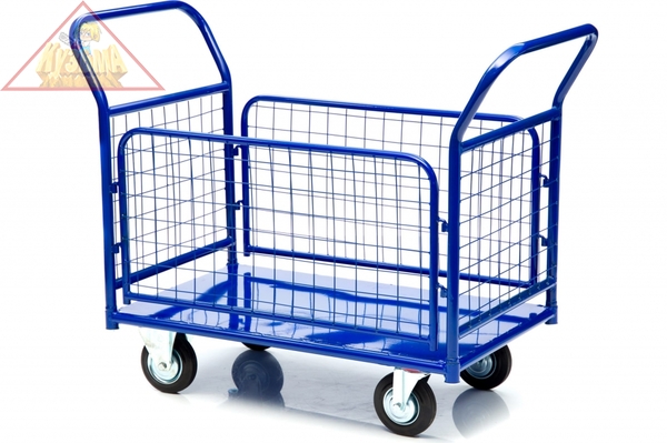 Тележка платформенная Стелла-техник КПО-500С-200-И, с бортами, 650х1150мм