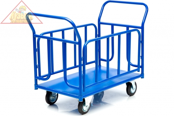 Тележка платформенная Стелла-техник КПО-300Т-160-К , с бортами, 600х1000мм