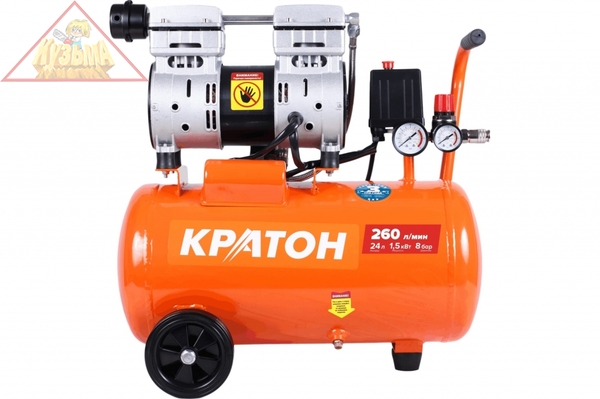 Компрессор с прямой передачей безмасляный Кратон AC-260-24-OFHS, 3 01 01 055