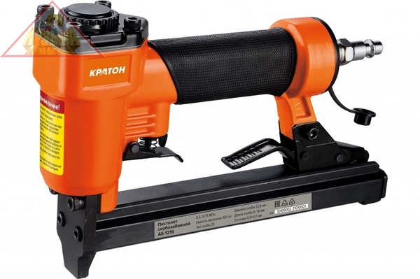 Пистолет скобозабивной КРАТОН AS-1216, 6-16мм х 12.8мм, 20л/м 3 01 09 002