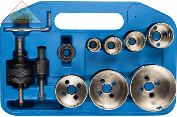 Набор алмазных коронок ЭКСПЕРТ (7 коронок; 19-65 мм) Зубр 29870-H7