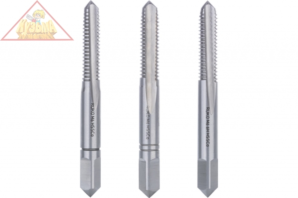 Набор метчиков Ruko из 3-х шт. М 6 Шаг 1.0 мм HSSE-Co5 230060E