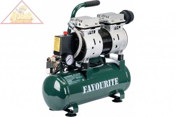 Поршневой безмасляный компрессор FAVOURITE 1,1кВт, 10л, 120л/мин AC 1011NV