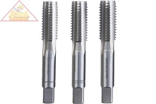 Набор метчиков 3шт HSS M14 шаг 2.0мм RUKO 230140