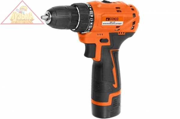 Аккумуляторная дрель-шуруповерт Союз ДШС-12П1