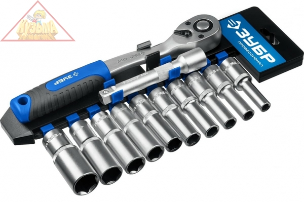 Набор торцовых головок ЗУБР Профессионал ТБ-12У 12 предм 27650-H12