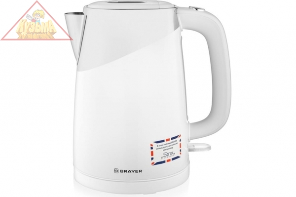 Электрический чайник BRAYER BR1023WH, белый, серый 1,7 л