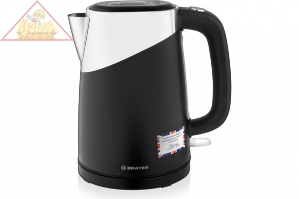 Электрический чайник BRAYER BR1023BK, серый/черный 1,7 л
