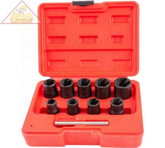 Набор головок спиральных для поврежденного крепежа Thorvik BESS3810 (10 предметов; 10-19 мм; 3/8) 