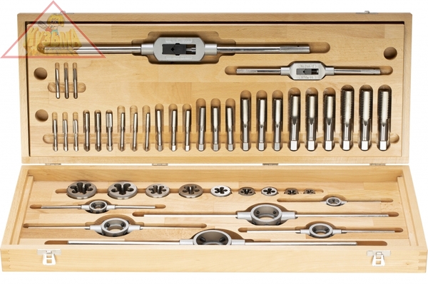 Набор метчиков и плашек Ruko UNC 1/4-1.0 HSS-G 44пр 245072