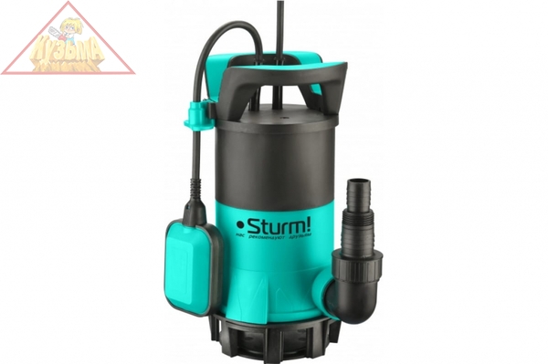 Насос погружной 3 в 1 Sturm!, 450Вт, част. до 30мм, 200л/мин, напор 6м, арт. WP9745PVU