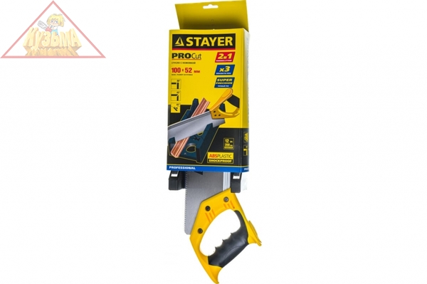 Пластиковое стусло с пилой STAYER 350 мм M-100-Set, арт. 15395-35