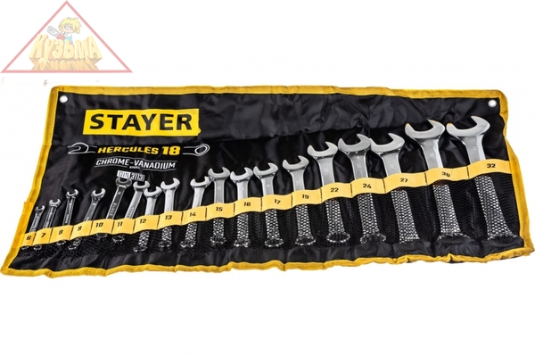 Набор комбинированных гаечных ключей 18 шт, 6 - 32 мм, STAYER HERCULES арт. 27081-H18_z01