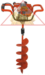 Мотобур CARVER AG-252/200 PRO со шнеком д.200 мм, d пос=23мм, 52см.куб.