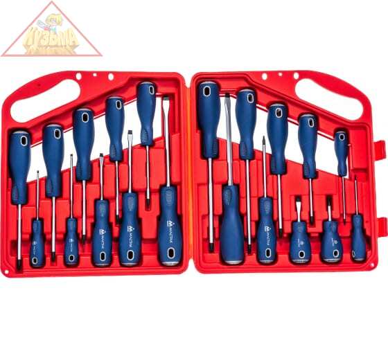 Набор отверток в пластиковом кейсе, 20 предметов, МАСТАК 04-20C