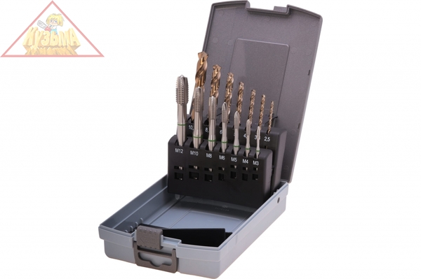 Набор машинных метчиков Ruko M3-М12 мм HSSE-Co5 14пр 245051RO