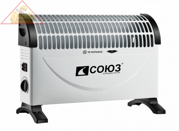 КОС-1500С Конвекторный обогреватель 750/1500Вт,СТИЧ,мех.термостат,напольн/настен,СОЮЗ