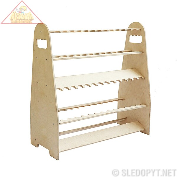 Стойка для удилищ, под 54 шт., 750х300х755 мм, покрытая лаком MB-RS-01