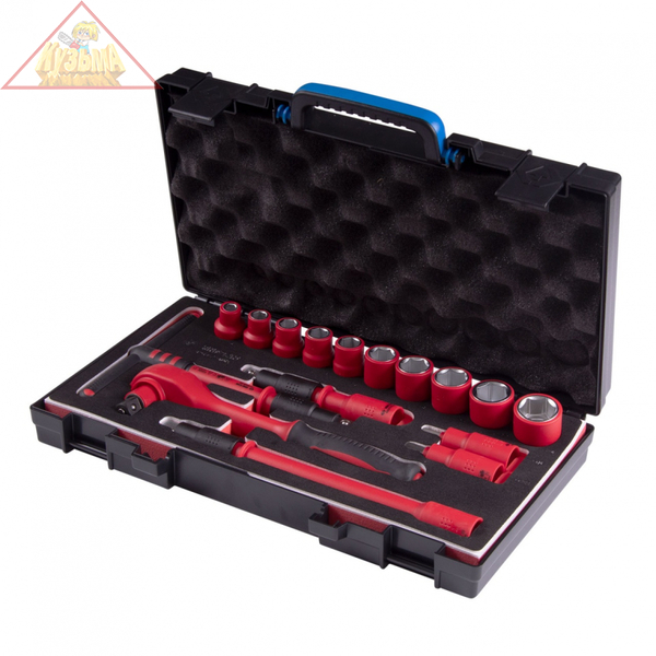 Набор торцевых диэлектрических головок KING TONY 1/2, шестигранные, 8-24 мм, 16 пр 45VE01MRV