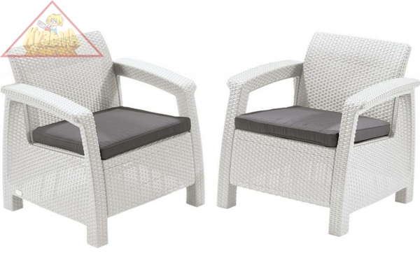 Комплект кресел Keter Corfu duo set 2 шт. (17197993) белый, 223197