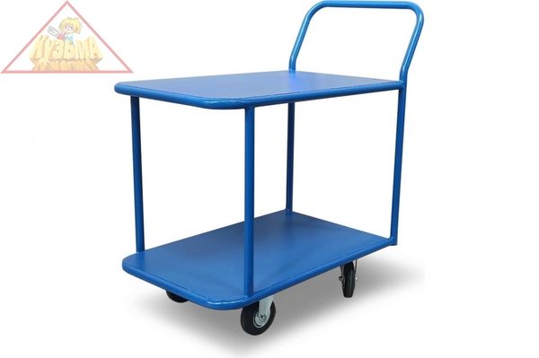 Тележка платформенная Стелла-техник КП-2-М-160-К , 2-х ярусная, 700х1200мм, металл