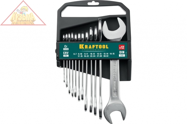 Набор рожковых гаечных ключей Kraftool 12 шт, 6 - 32 мм 27033-H12C_z01