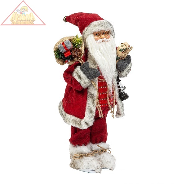 Фигурка Winter Glade Дед Мороз 46 см с фонарем (красный) M38