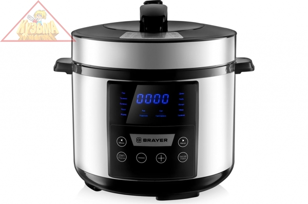 Мультиварка BRAYER BR2400, 900 Вт, 5 л, 12 программ,сенсор.упр,таймер 24 ч, led-дисплей, звук.сигнал