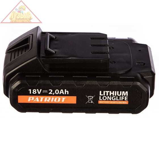 Аккумулятор для BR 181Li (18 В; 2.0 А*Ч; Li-ion) PATRIOT 180201102