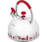 Чайник со свистком VENSAL Paris 2.5 л, ручка из нержавеющей стали и силикона VS3001