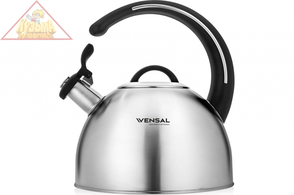 Чайник Vensal Santes со свистком 2,7 л с ручкой из термостойкого пластика арт. VS3010