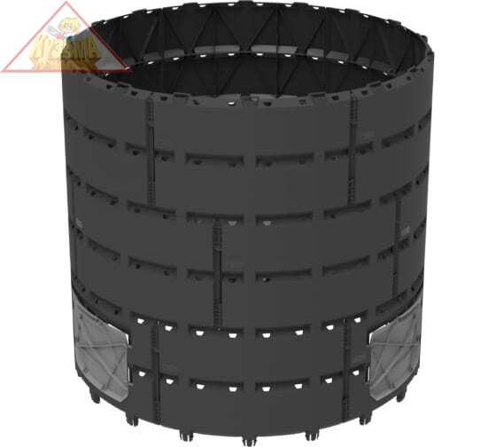 Компостер Piteco 1200 л чёрный P1200-1