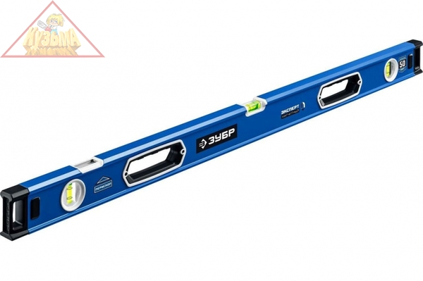 Мощный магнитный уровень ЗУБР 2000 мм с рукоятками и зеркальным глазком Эксперт-М 34572-200