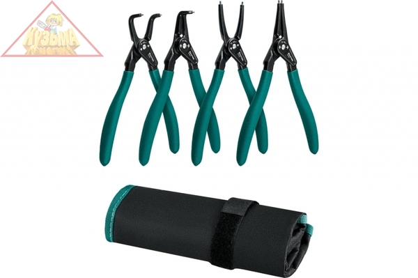 KRAFTOOL набор съемников стопорных колец 4 шт, 180 мм 22812-H4