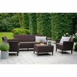 Комплект мебели Allibert Salemo 3 seater set (17205990) коричневый, 253240