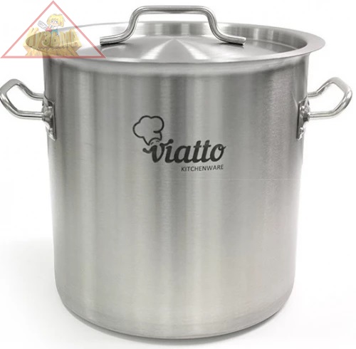 Кастрюля из нержавеющей стали VIATTO SD12416 с тройным дном 240x160 мм объем 7 л