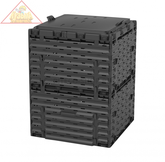 Компостер с крышкой Piteco 300 л, чёрный K1130