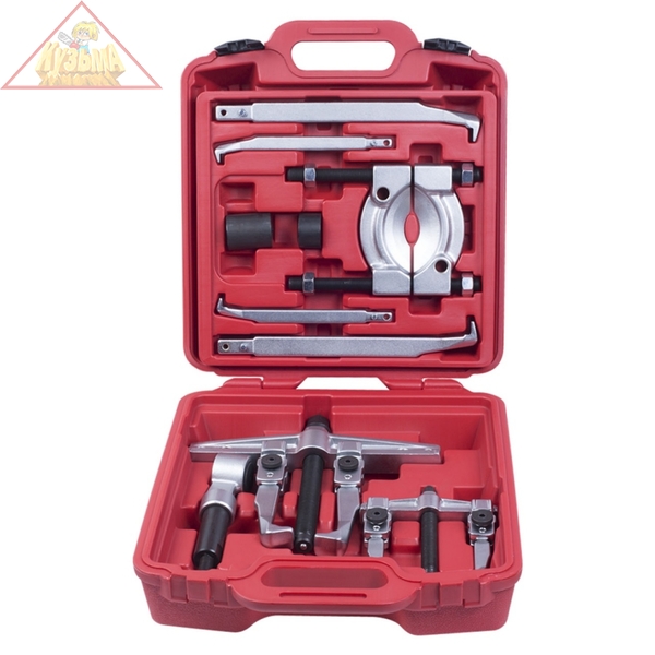 Съемник подшипников 30 т, 2-х захватный, сегментного типа, кейс, 14 предметов МАСТАК 104-12030C