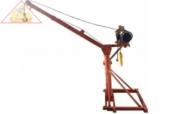 Строительный мини-кран TOR KM 300/500 кг, 60/30 м, с поворотной стрелой и электролебедкой (220В) 1024010