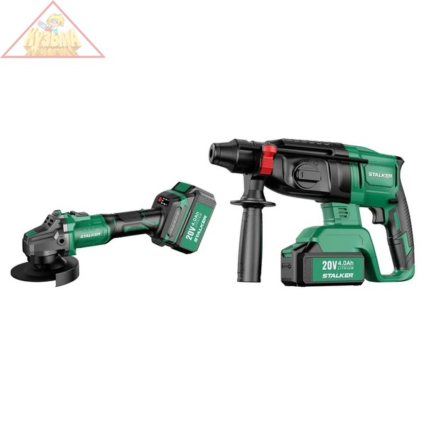 Набор аккумуляторного инструмента STALKER Kit (AG20-125 Li BL+RH20 Li BL) 69845