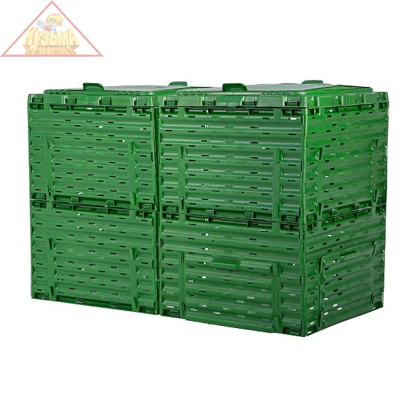 Компостер Piteco с крышкой 600л зелёный, арт. K2060